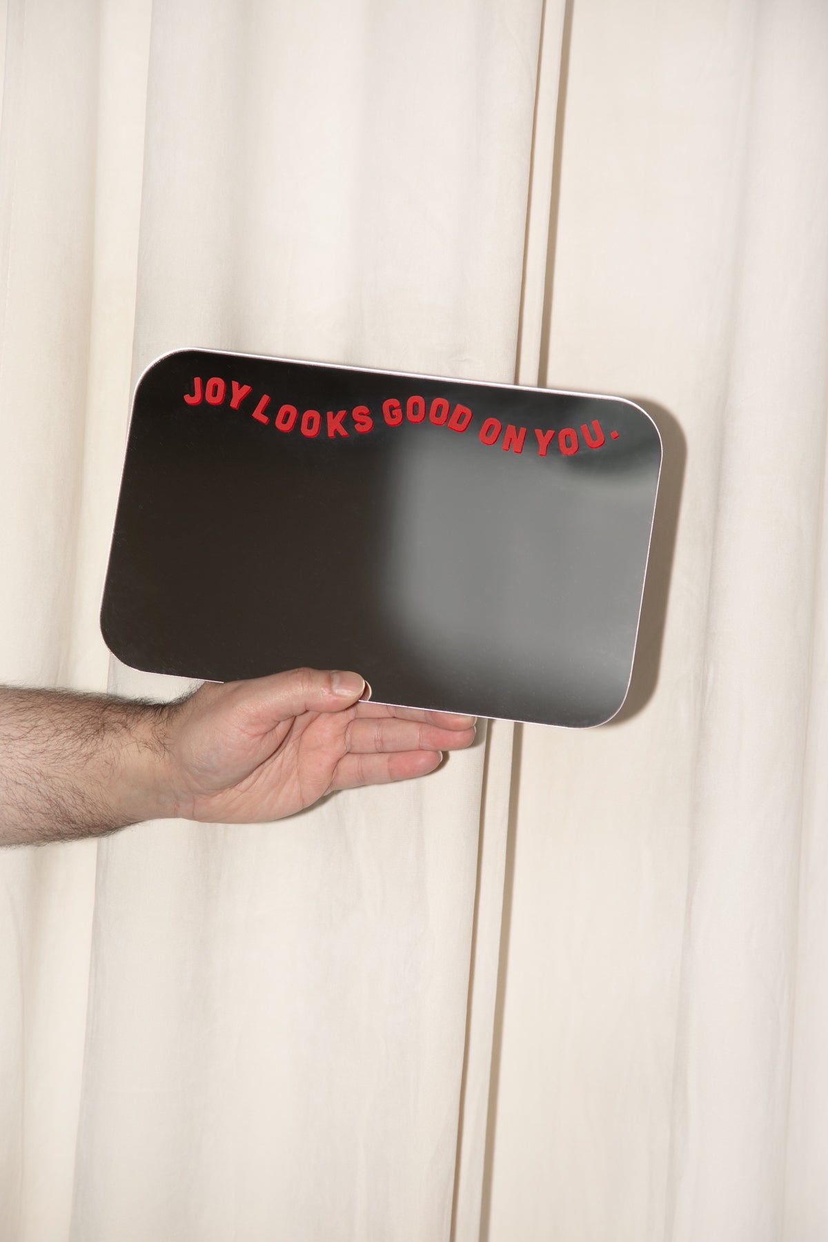 Joy Looks Good On You Mirror Decal